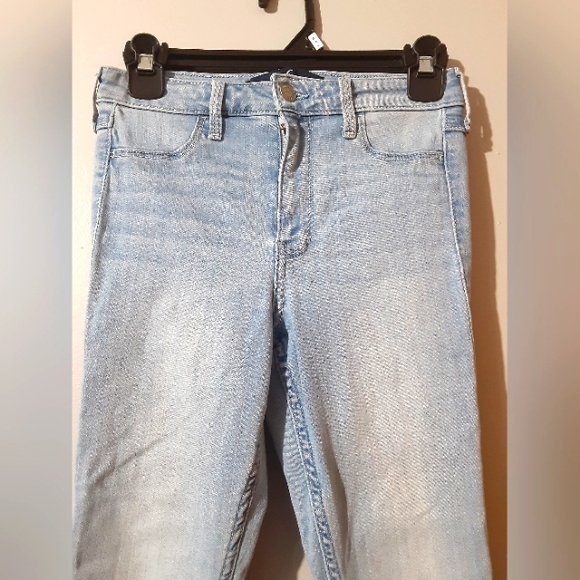 Hollister Women's Jeans High Rise Jeab Legging Stretch Blue Size 3S 26W 26L - Picture 2 of 6